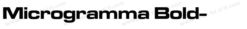 Microgramma Bold字体转换